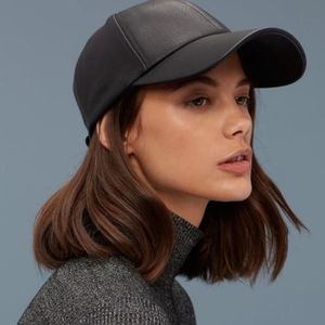 Aritzia ( Wilfred Free) faux leather baseball cap